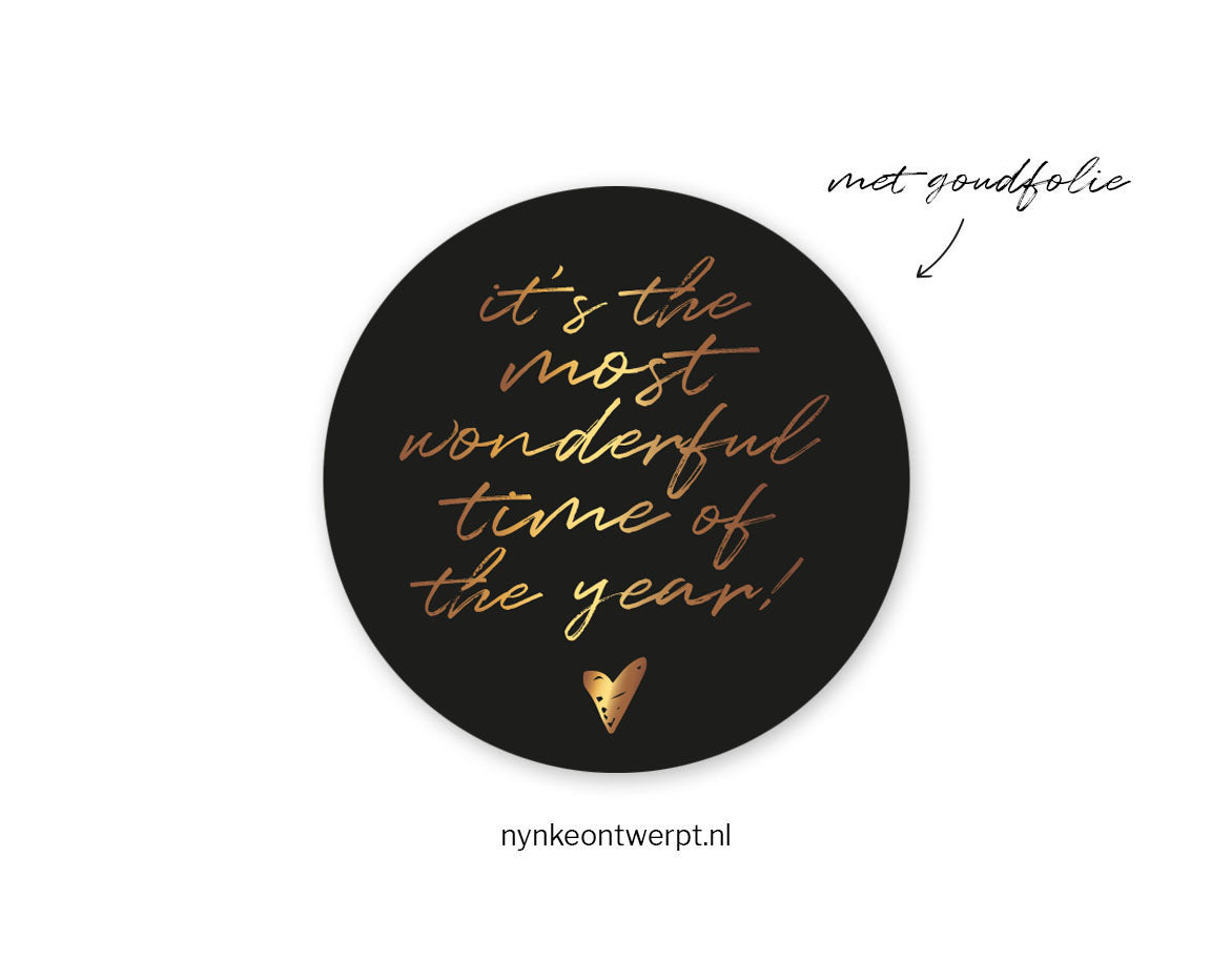 Sticker | It's the most wonderful time of the year | 10 stuks