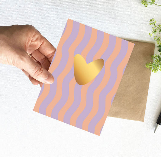 Kaart | Met Goudfolie | Golden flow