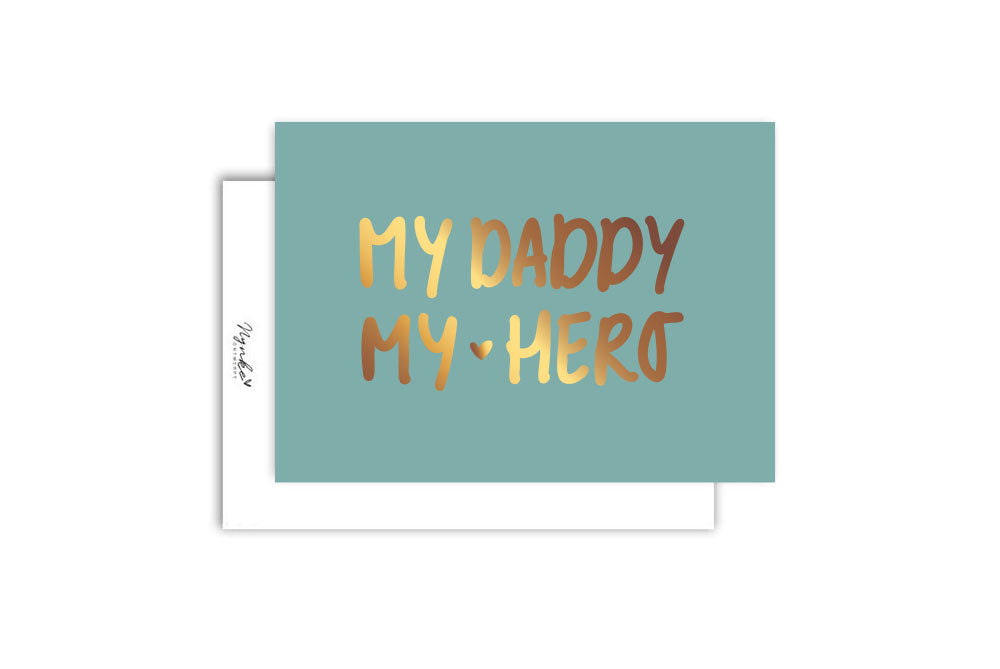 Kaart | Met Goudfolie | My daddy My hero
