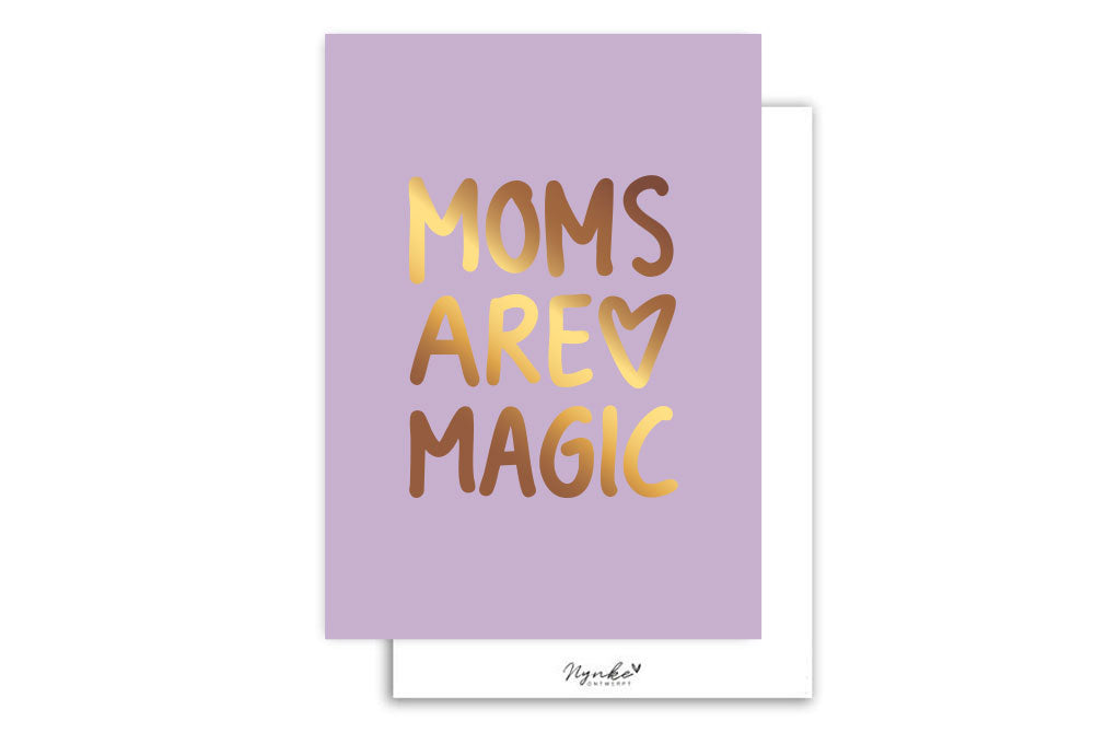 Kaart | Met Goudfolie | Moms are magic