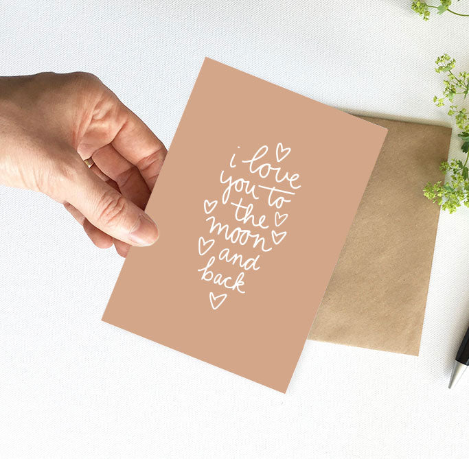 Kaart | I love you to the moon and back