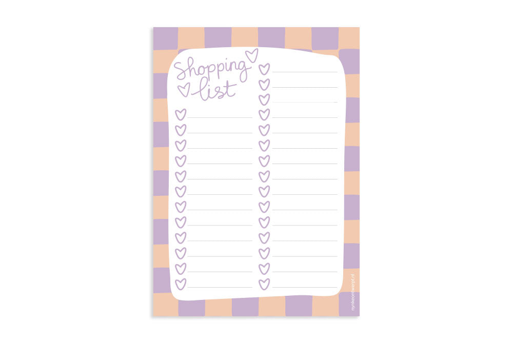 Notitieblok | A6 | Shopping list