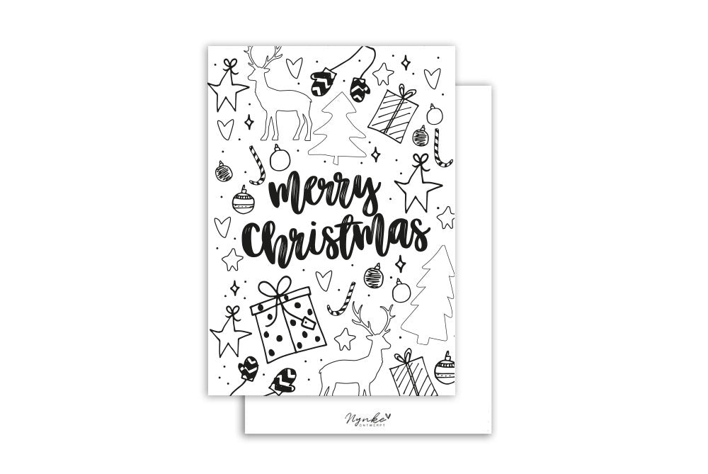 Inkleurkaart | Kerstmix