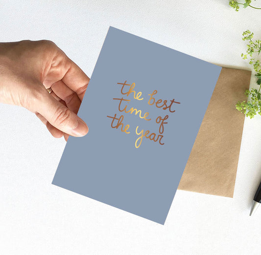 Kaart | Best time of the year | Goudfolie