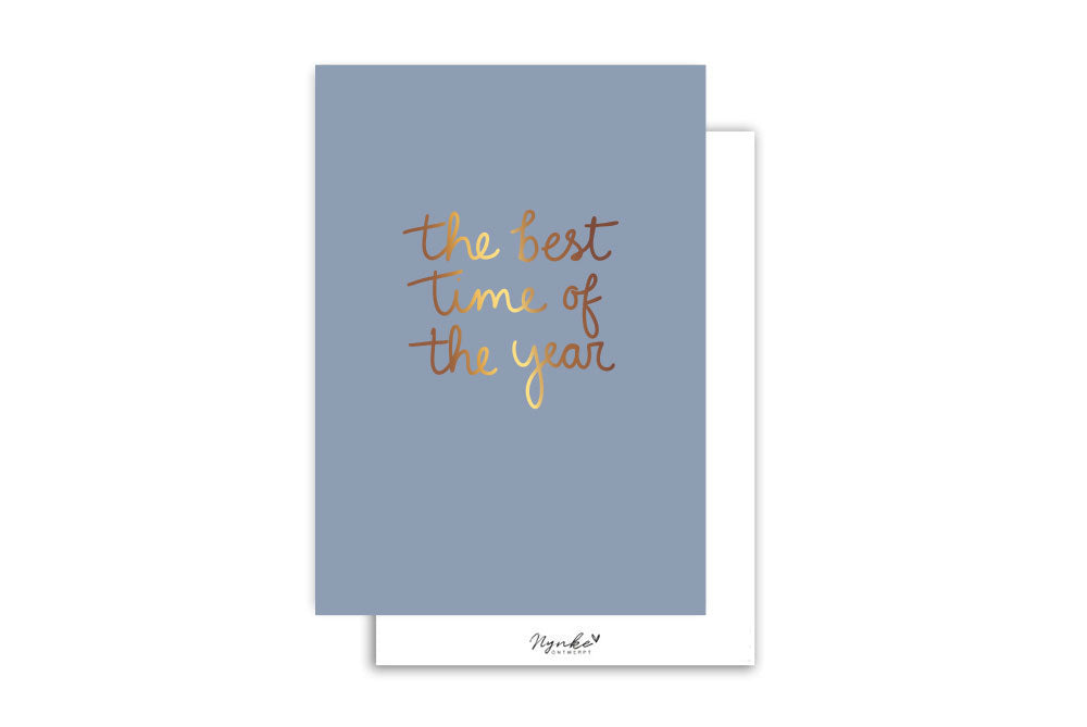 Kaart | Best time of the year | Goudfolie