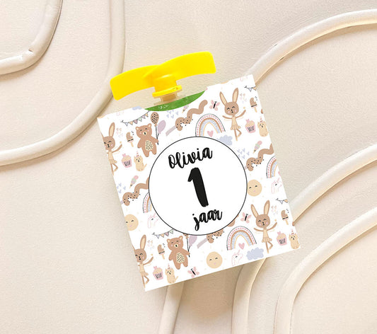 Knijpfruit traktatie | met naam en leeftijd | Meisje