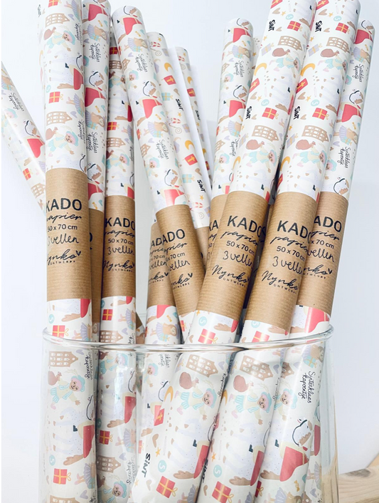 Kadopapier | 1+2 GRATIS | Sinterklaas | 3 vellen