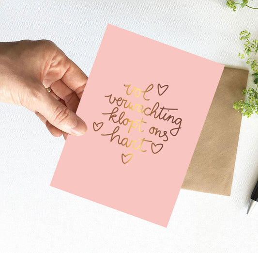 Kaart | Vol verwachting | Goudfolie