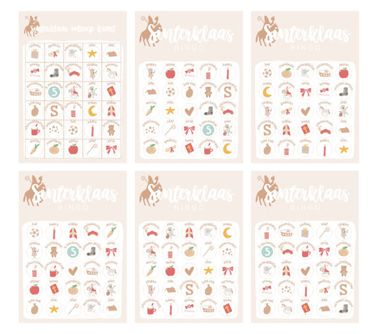 Sinterklaas Bingo | Printable | 50 unieke bingokaarten