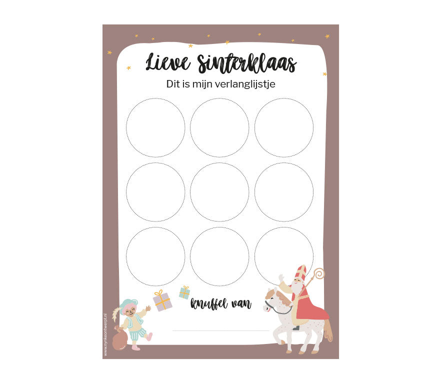 Sinterklaas Verlanglijstje | Printable | GRATIS