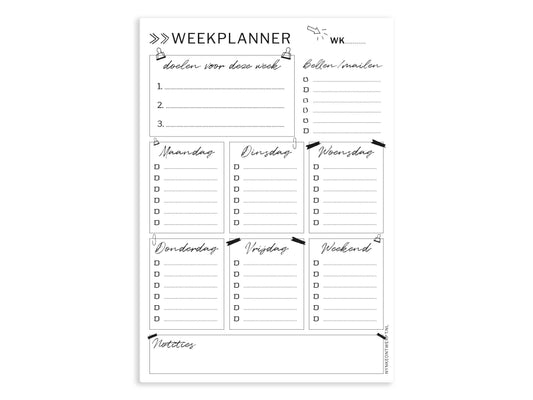 Weekplanner Printable | Back to work