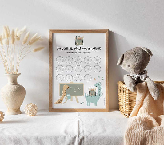 Aftelkalender A4 | Naar school | Jongen