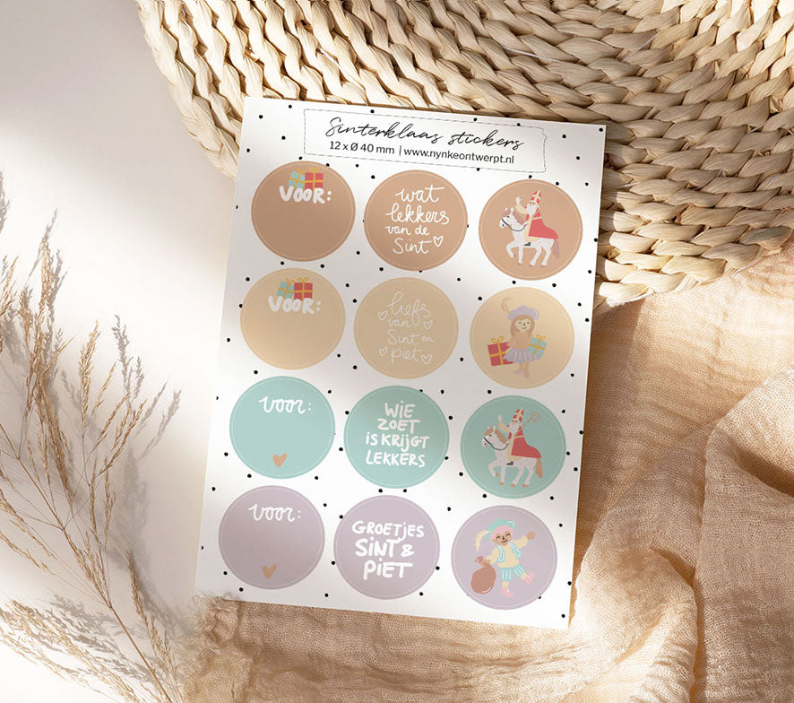 Stickervel A5 | Sinterklaas | 12 stuks