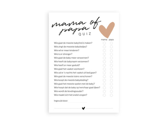 Babyshower Quiz | Printable