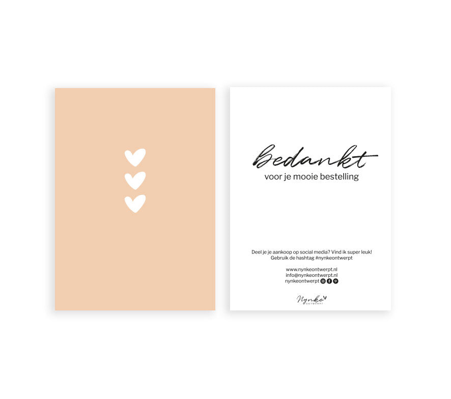 Bedankt kaartje | Aanpassen in Canva | Printable