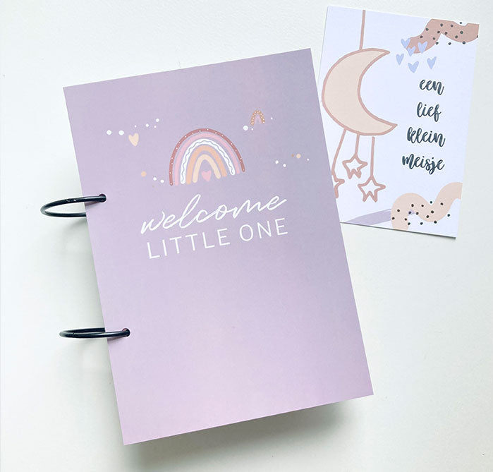 Bewaarbundel | Geboortekaartjes | Regenboog taupe-grijs