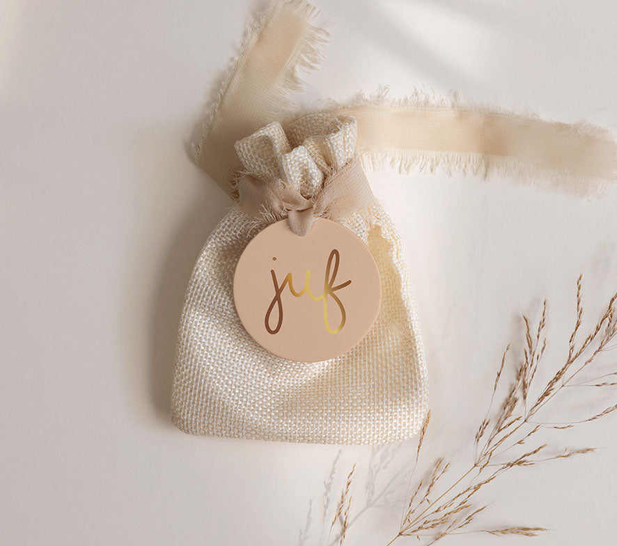 Cadeaulabel | Met goudfolie | Juf