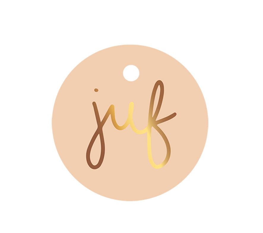 Cadeaulabel | Met goudfolie | Juf