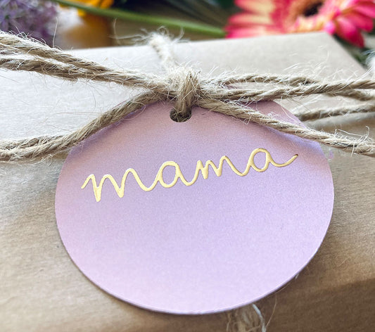 Cadeaulabel | Met goudfolie | Mama