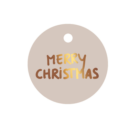 Cadeaulabel | Met goudfolie | Merry christmas