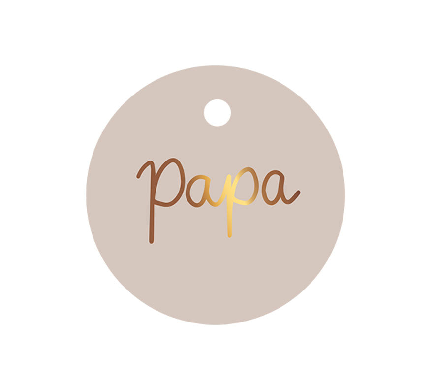 Cadeaulabel | Met goudfolie | Papa
