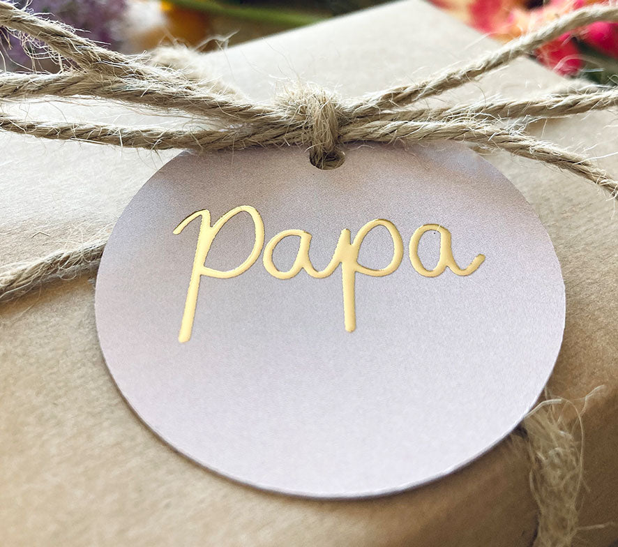 Cadeaulabel | Met goudfolie | Papa