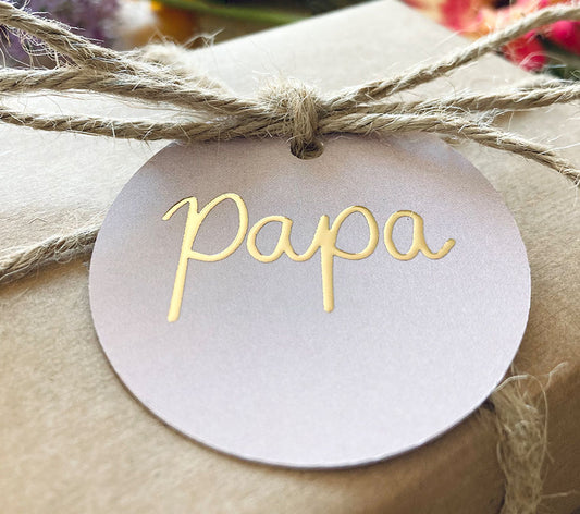 Cadeaulabel | Met goudfolie | Papa