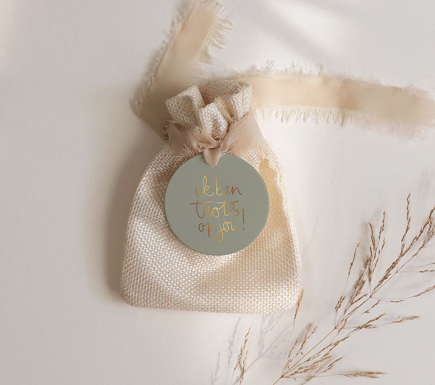 Cadeaulabel | Met goudfolie | Ik ben trots op jou