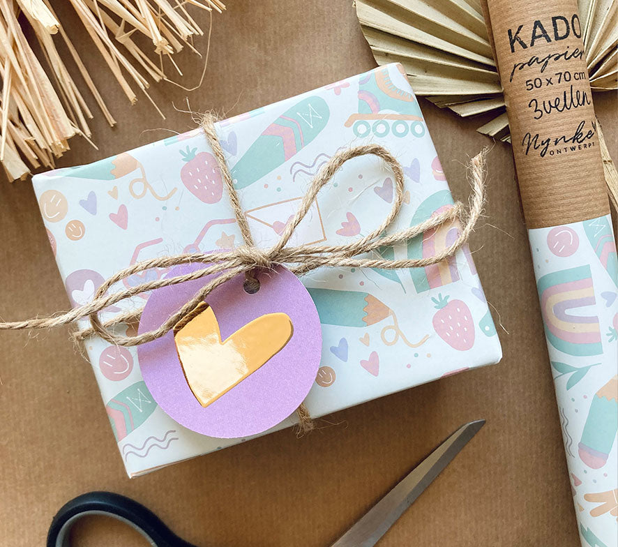 Kadopapier | Sunset doodles | 3 vellen