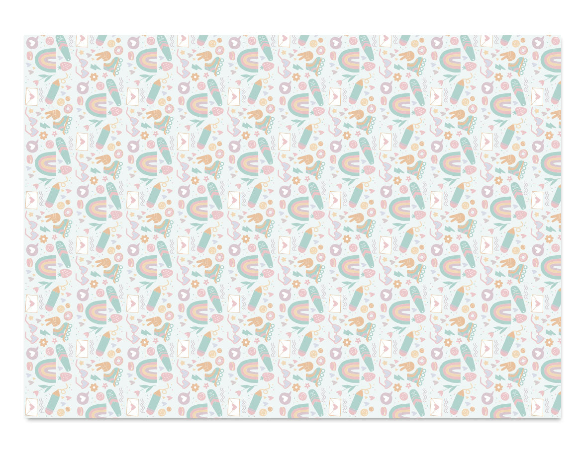 Kadopapier | 1+2 GRATIS | Sunset doodles | 3 vellen