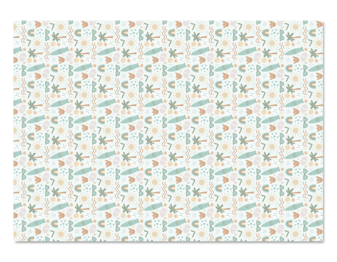 Kadopapier | 1+2 GRATIS | Beach vibes only | 3 vellen