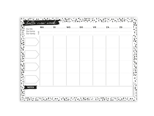 Familieplanner printable | 4 Gezinsleden