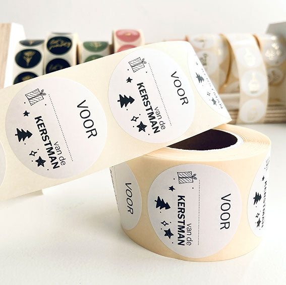 Sticker | Voor... van de kerstman | 10 stuks