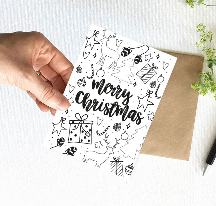 Inkleurkaart | Kerstmix