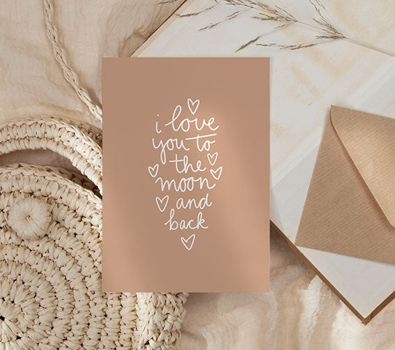 Kaart | I love you to the moon and back