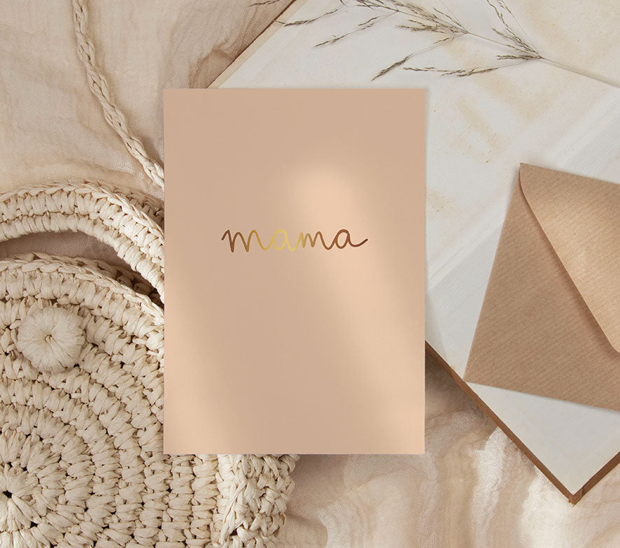 Kaart | Met goudfolie | Mama