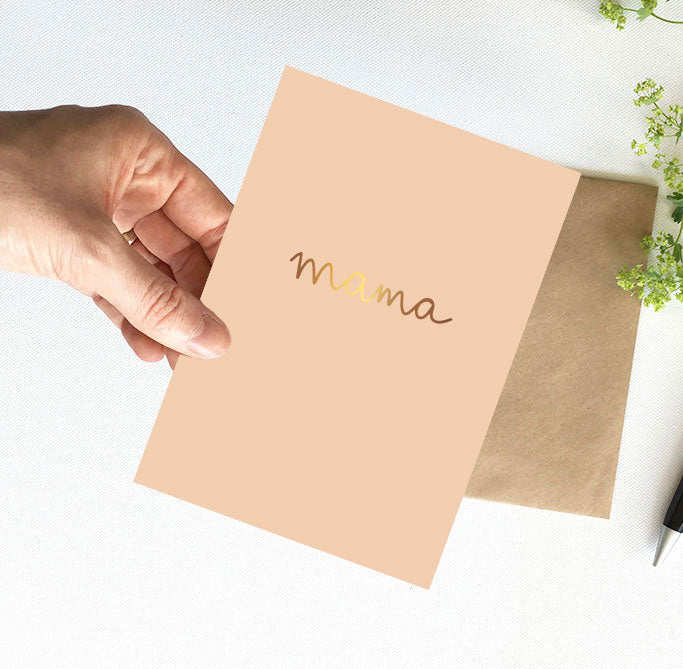 Kaart | Met goudfolie | Mama
