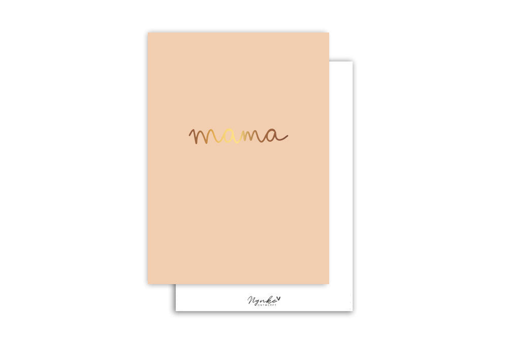 Kaart | Met goudfolie | Mama