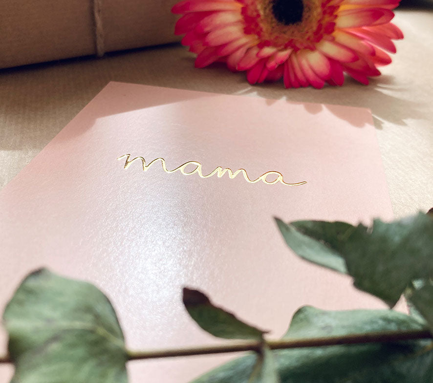 Kaart | Met goudfolie | Mama