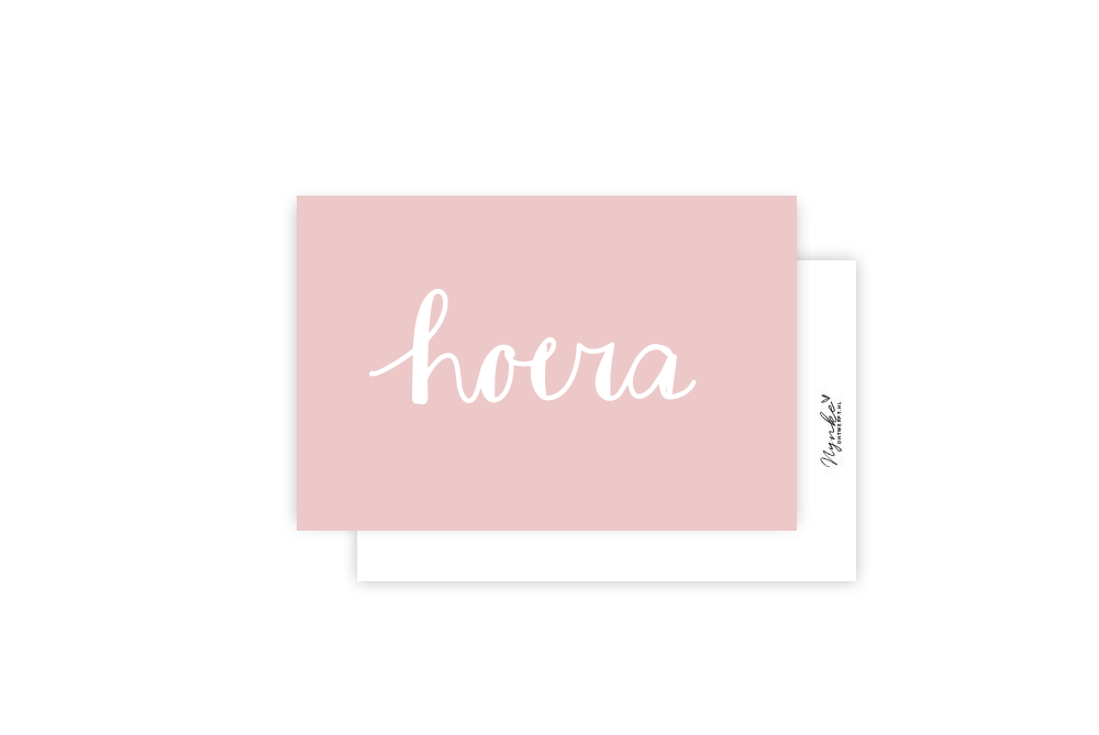 Mini-kaart | Hoera roze
