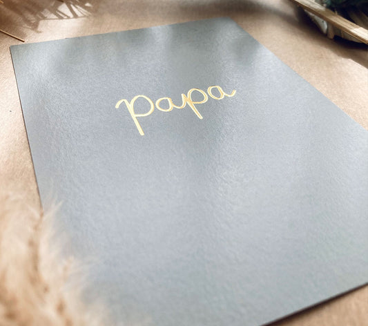 Kaart | Met goudfolie | Papa