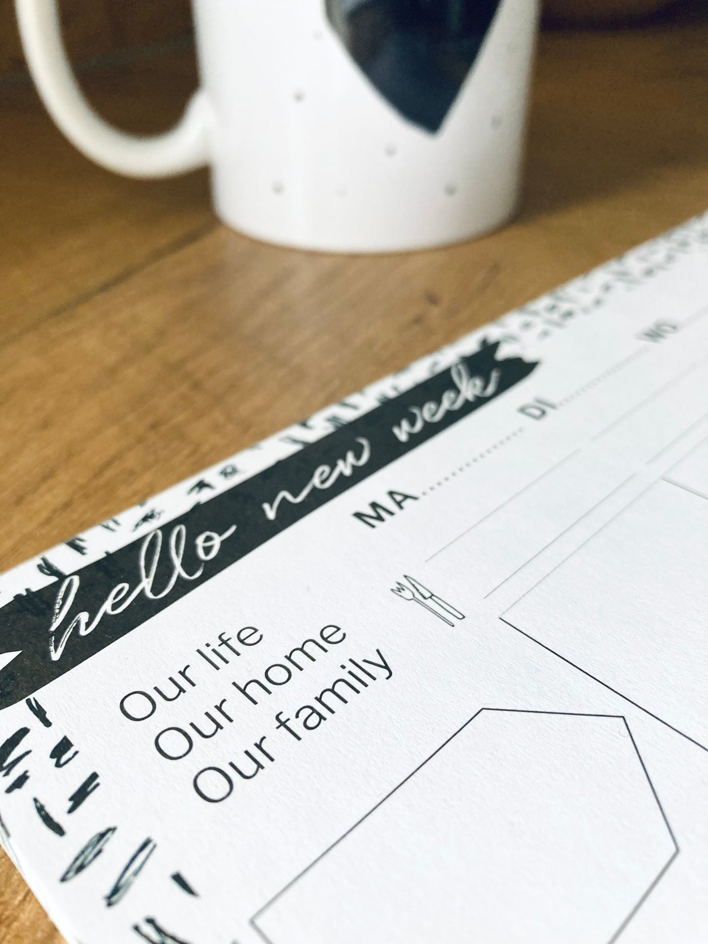Familieplanner printable | 4 Gezinsleden