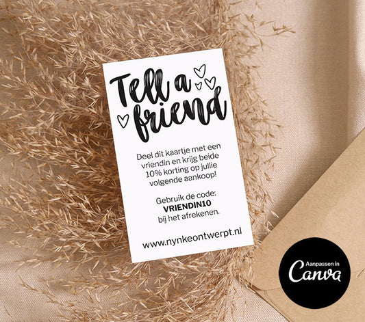 Promo kaartje | Aanpassen in Canva | Printable