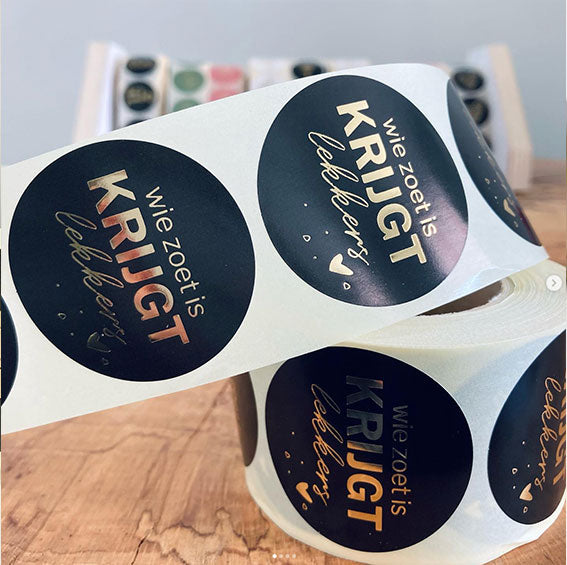 Sticker | Wie zoet is krijgt lekkers | 10 stuks