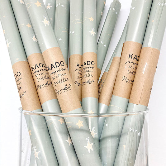 Kadopapier | 1+2 GRATIS | Sterren | 3 vellen