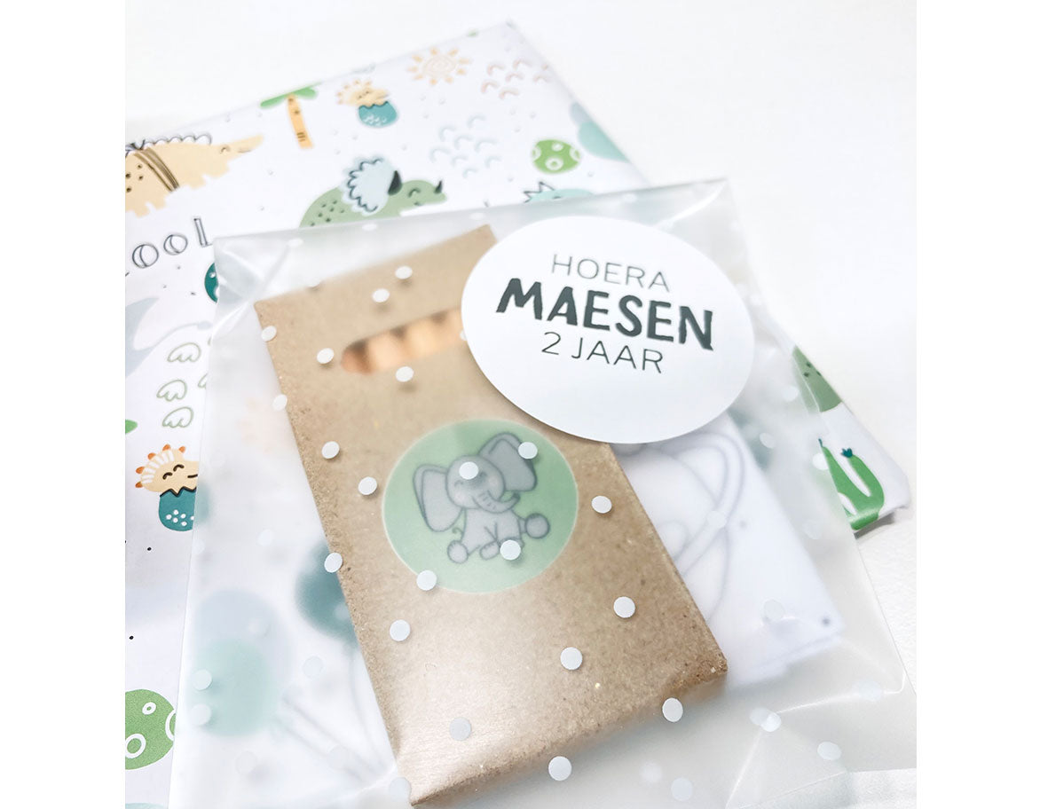 Kerst sticker met naam | Sierlijk | 10 stuks