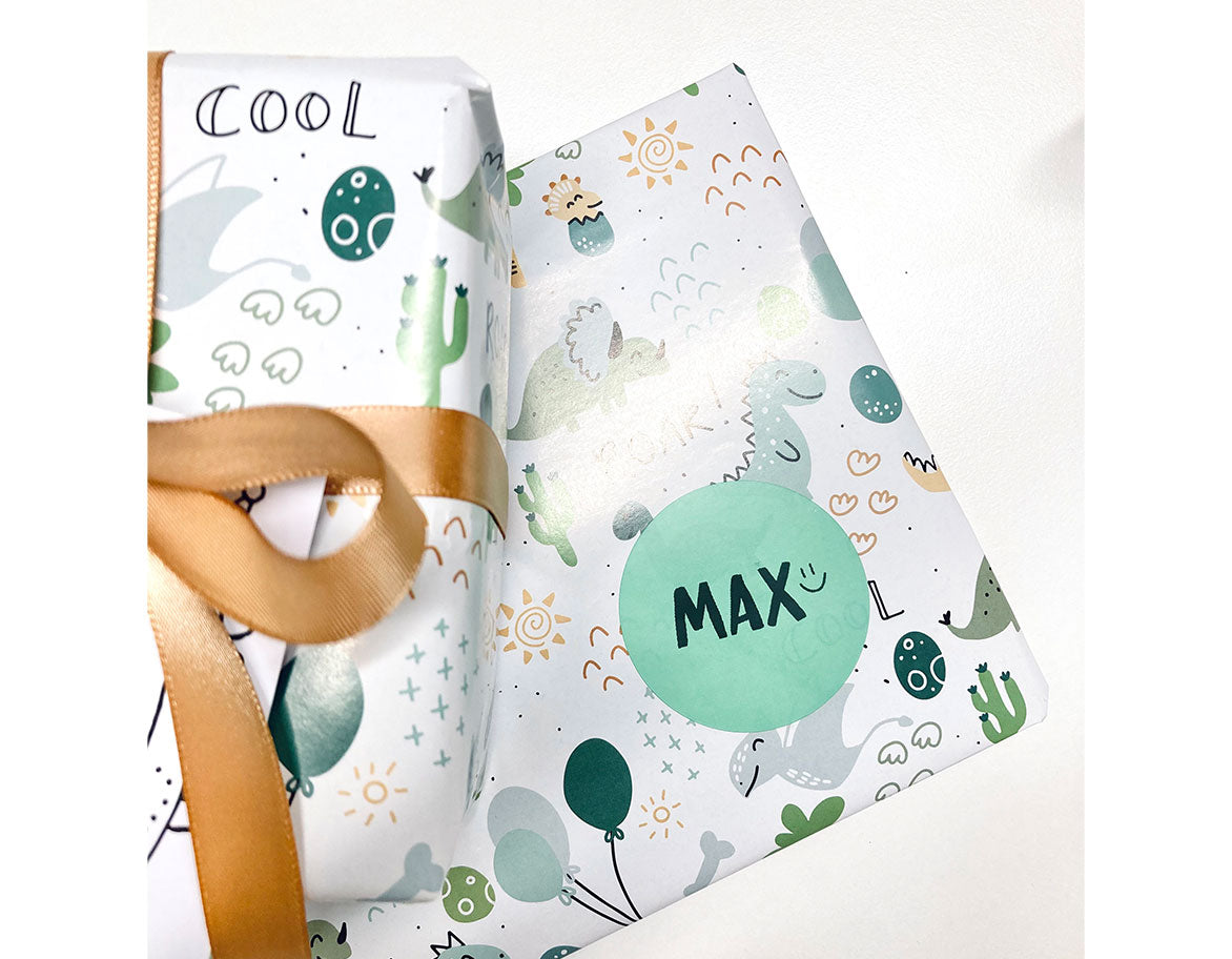 Kerst sticker met naam | Sierlijk | 10 stuks