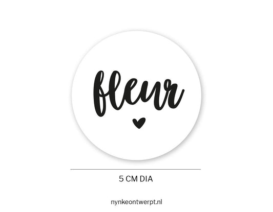 Sticker met naam | Sierlijk | 10 stuks