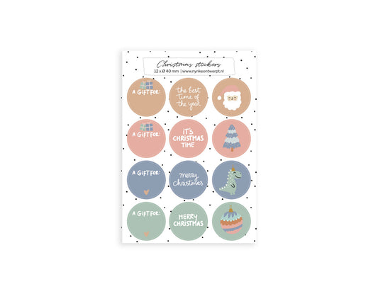 Stickervel A5 | Kerst | 12 stuks