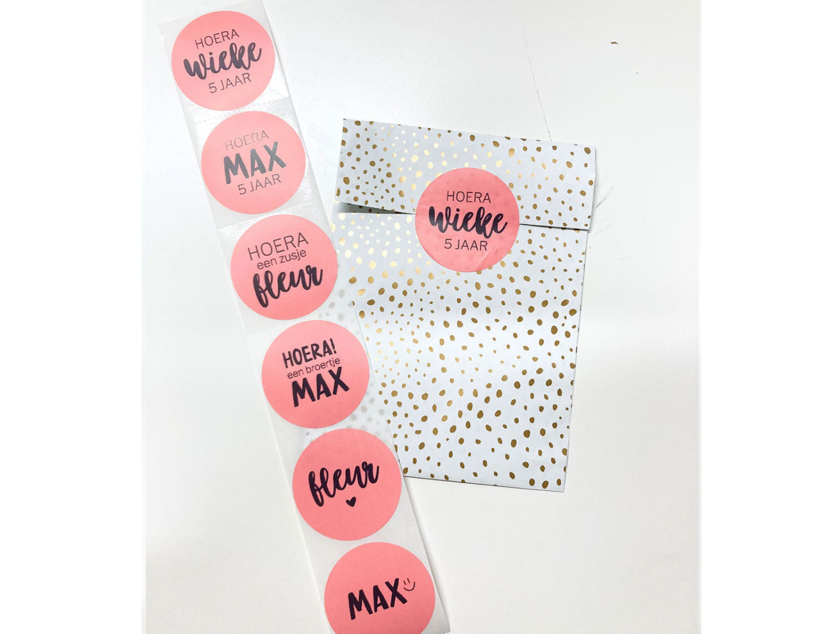 Sticker met naam | Stoer | 10 stuks